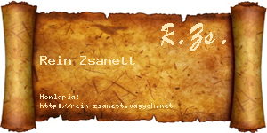 Rein Zsanett névjegykártya